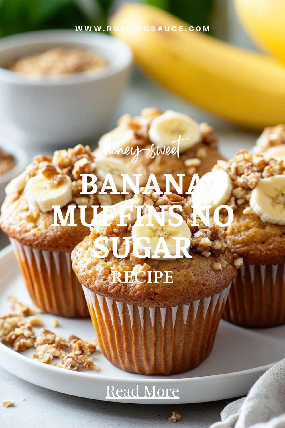 Banana Oat Muffins Sweetened With Honey (No Refined Sugar!)