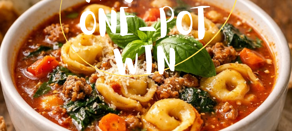 Creamy Tomato Tortellini Soup — One Pot, 25 Minutes, Done